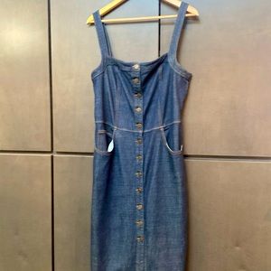 Reformation denim midi dress